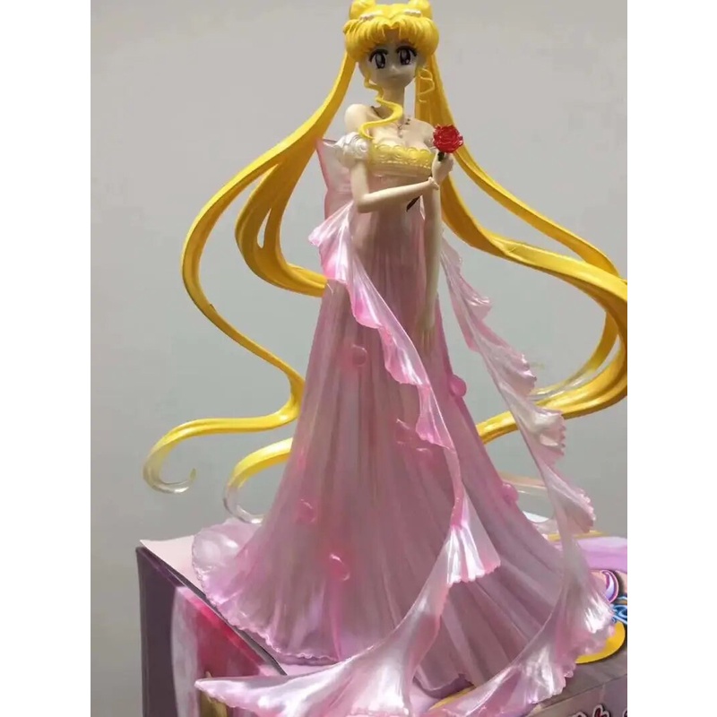 92w Cute Anime Sailor Moon Tsukino Usagi Pink Wedding Dress Ver. GK PVC ...