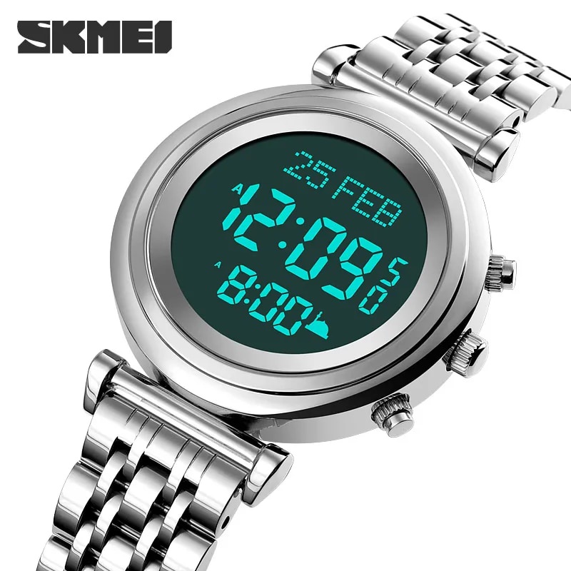 168 SKMEI Azan Watch for Men Muslim Prayer Watches Mens Adhan Qibla ...