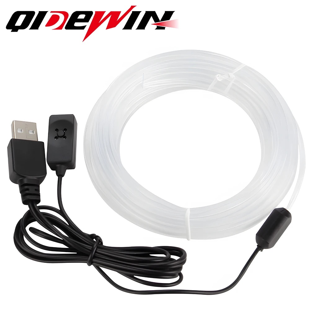 1/2/3/4/5M Car Interior RGB LED Light Strip Ambient Neon Invisible ...