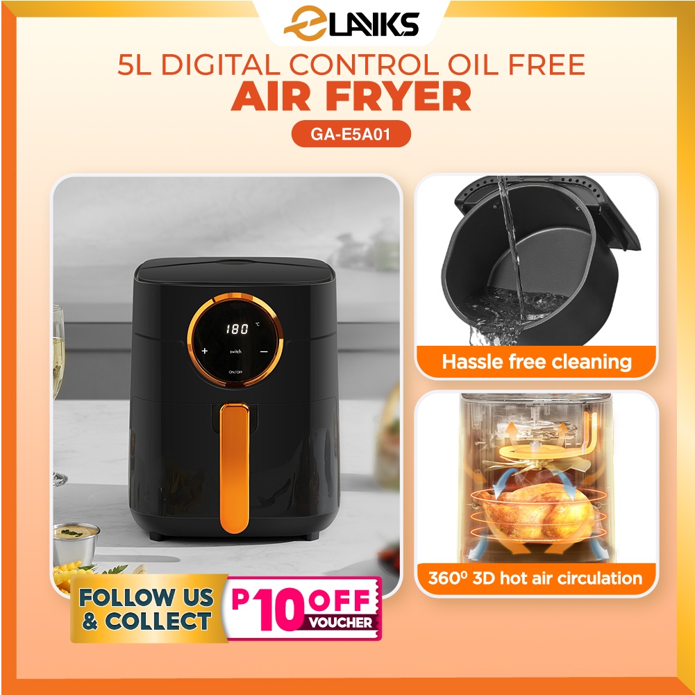 Gaabor Air fryer 5L Big Capacity Touch Screen Oil Free Oven ...