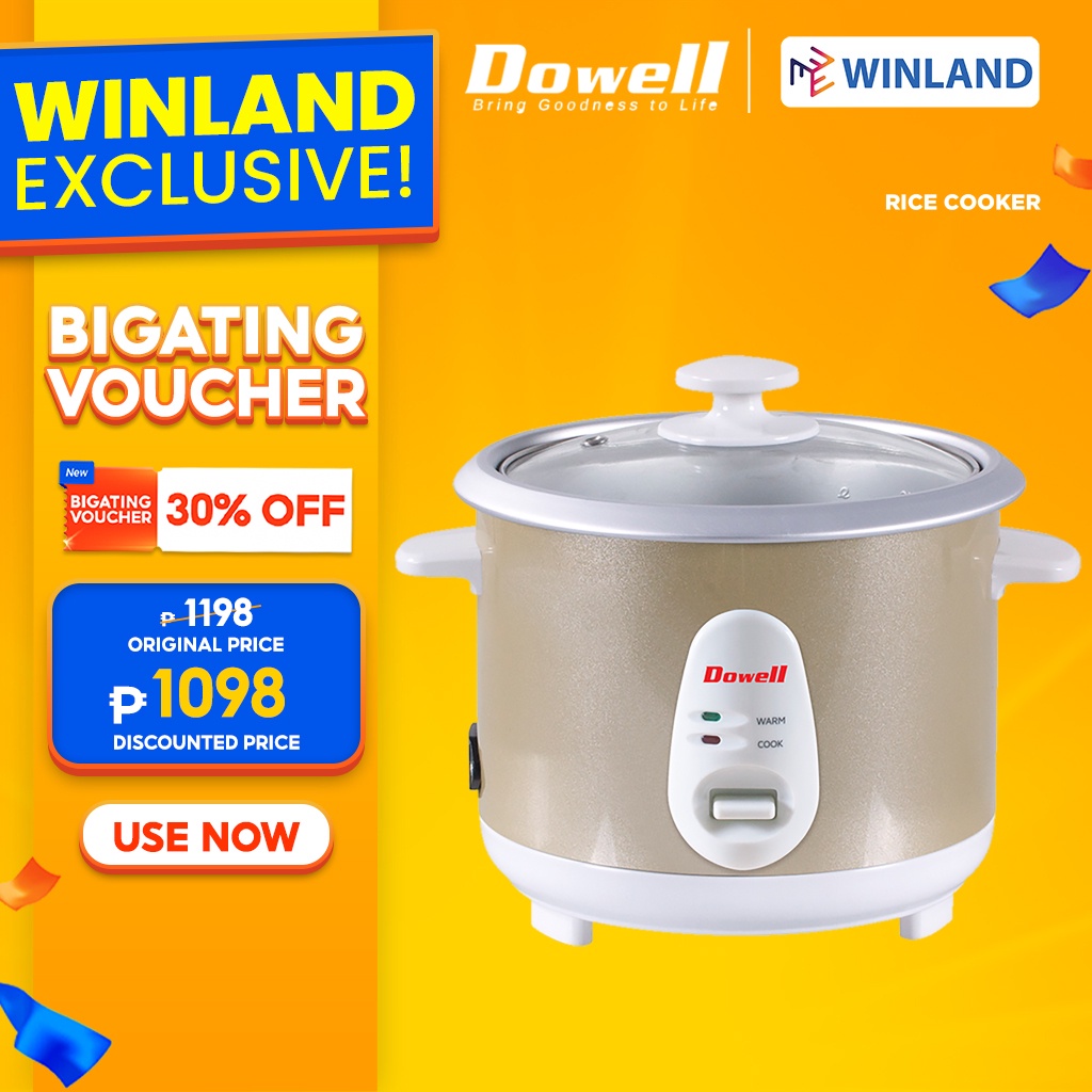 Dowell by Winland 5 cups Rice Cooker with Aluminum Rice Bowl RC-50G ...