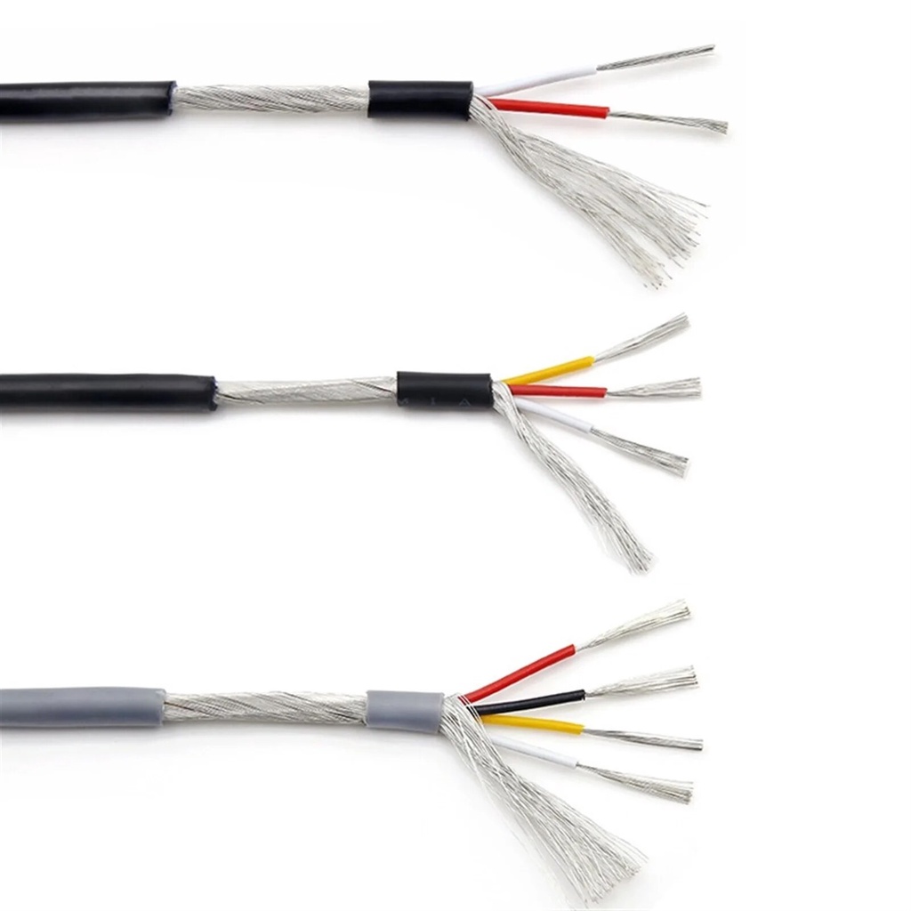 1pcs 1M 28AWG Shielded Wire, Signal Cable, 2 3 4 5 6 7 8 Cores, PVC ...