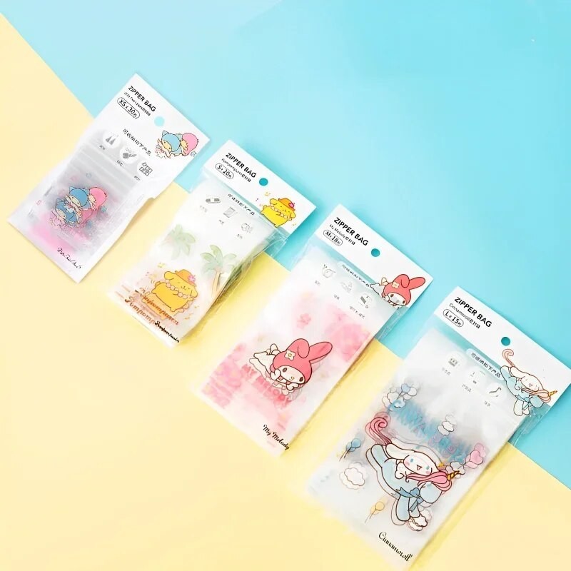 Kawaii Anime Sanrio Hello Kitty Ziplock Bag Kuromi Cinnamoroll My