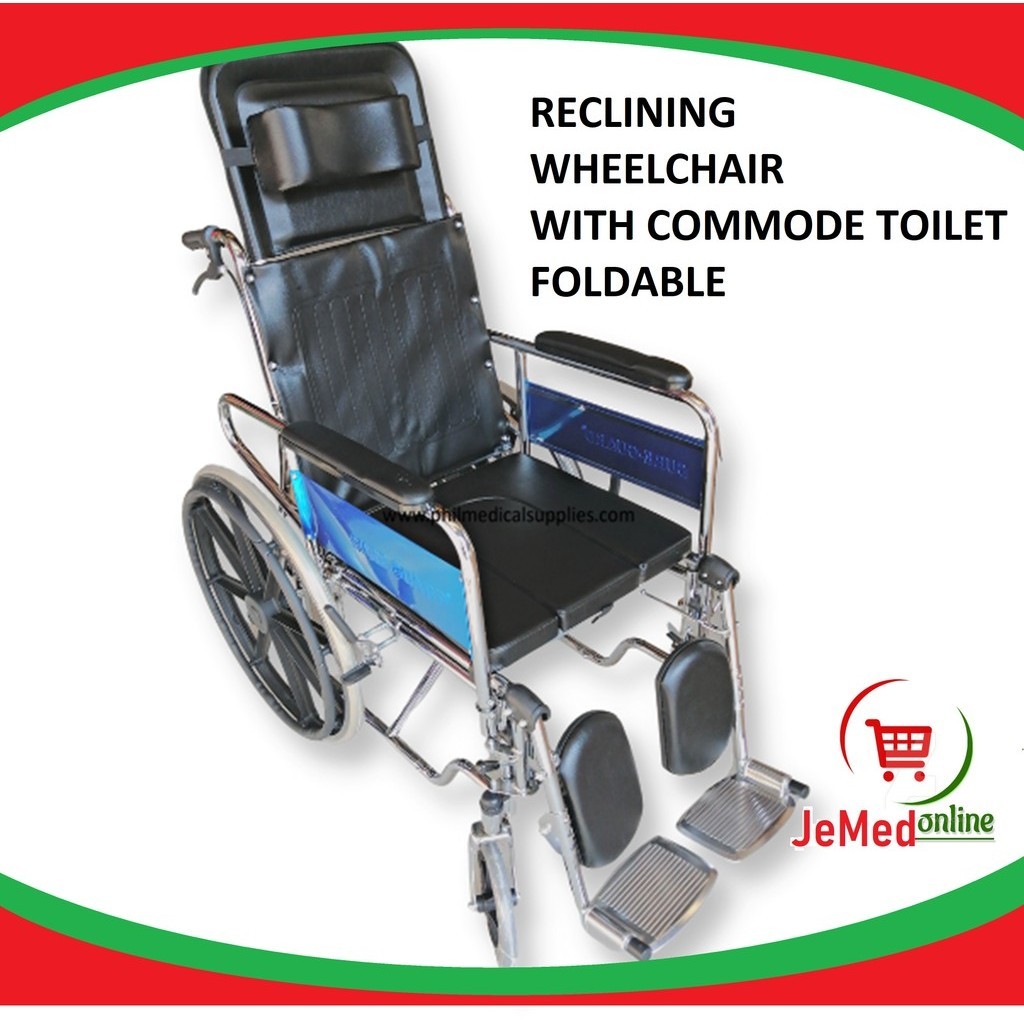 Cash on delivery Wheelchair Commode Travel Adult Reclining Toilet with ...