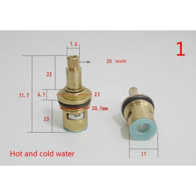 ☏replacement Brass Quarter Turn Tap Valves Ceramic Disc Cartridges 20 Teeth 1 2 웃4 Shopee