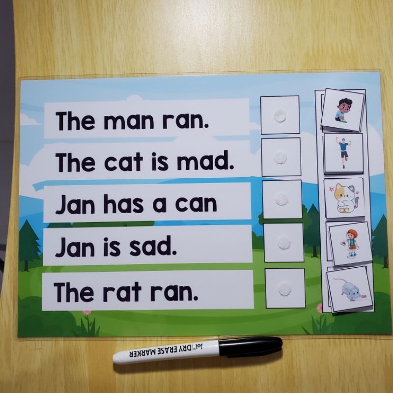 CVC Interactive Charts| FREE DRY ERASE MARKER for 4up orders | A4 Size ...