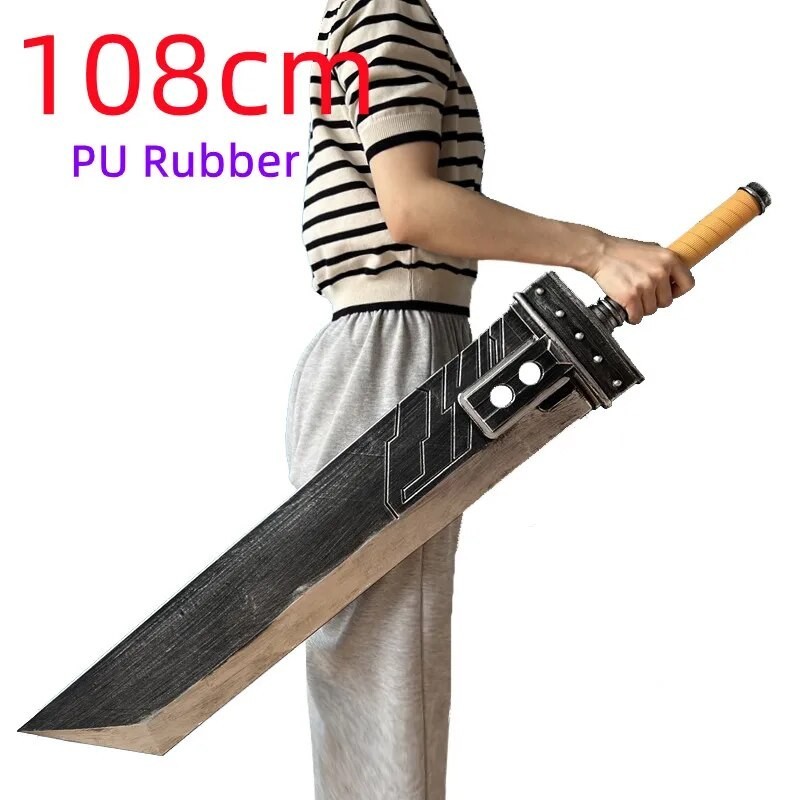 ☚WW 1:1 7 VII Sword Cosplay Cloud Strife Buster Sword Silver Remake ...