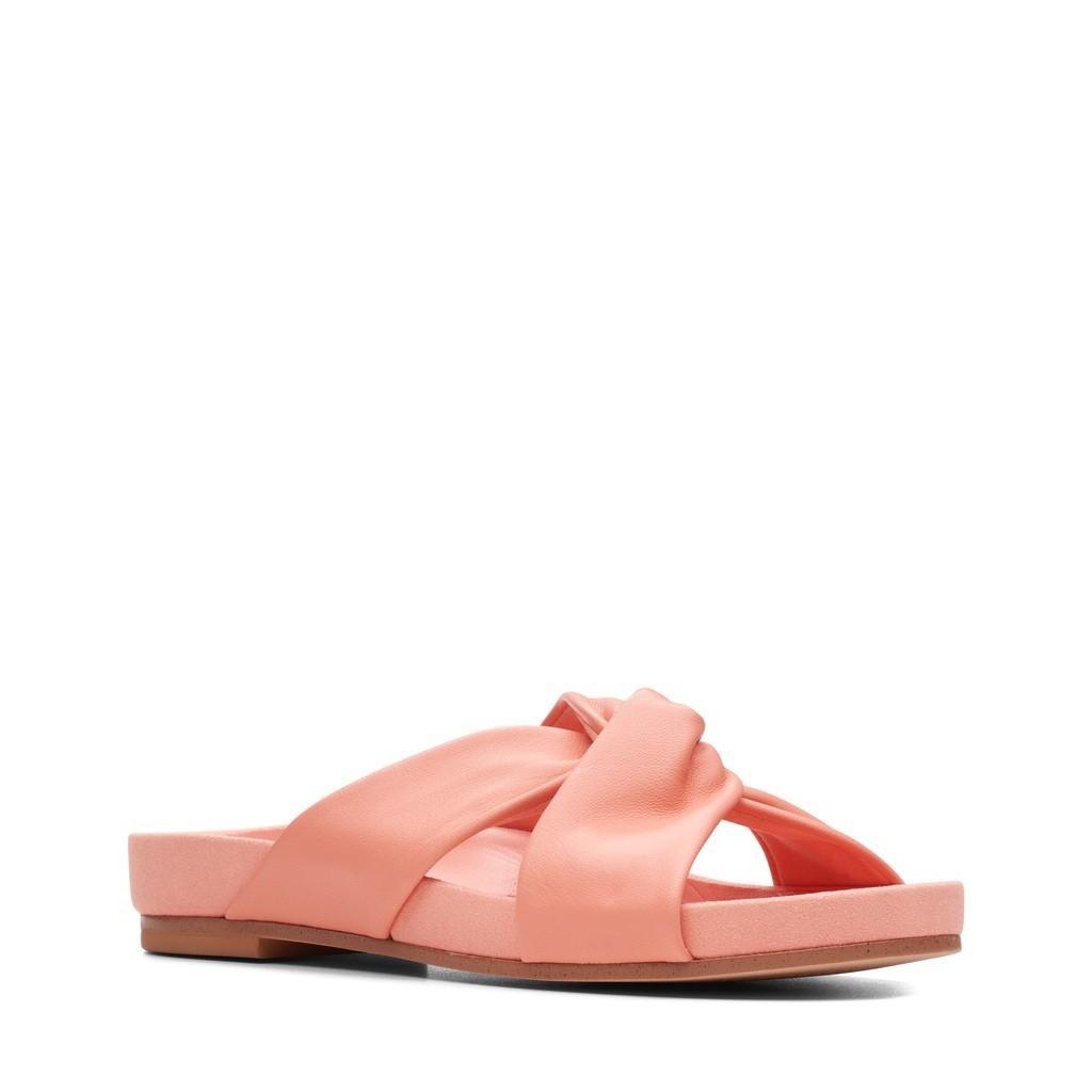 Clarks Pure Twist Slip On Sandals Light Coral | Shopee Philippines