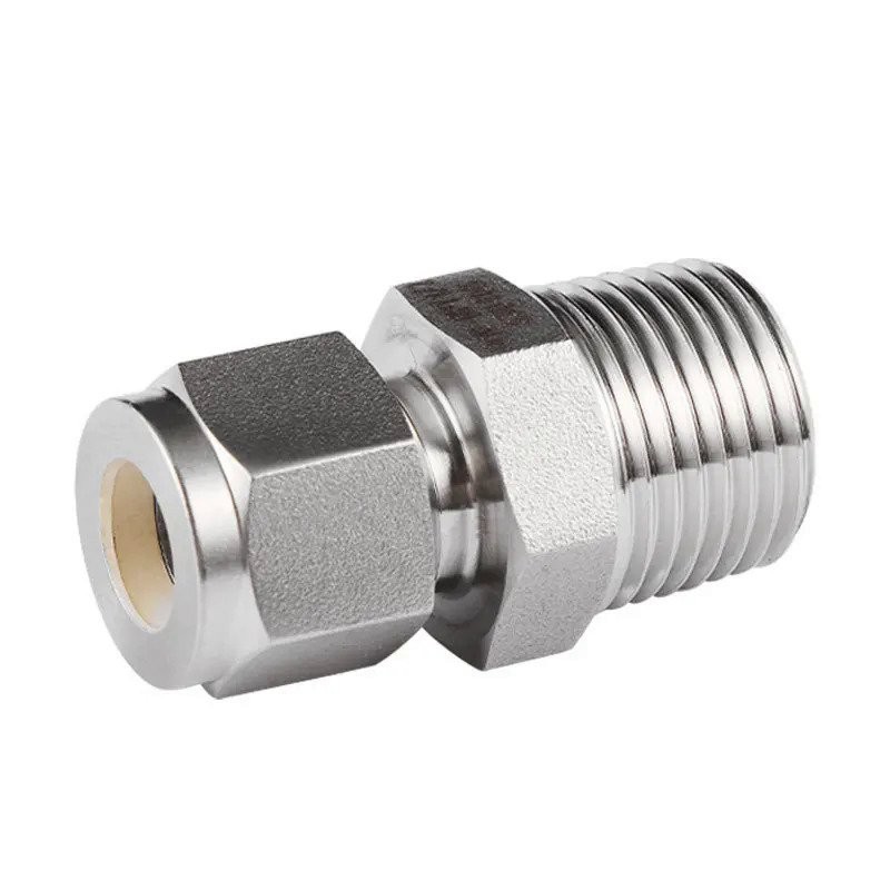 316 Stainless Steel 38 Inch Npt 12 Compression Fitting Swagelok Male Coupler Parker Fitting 