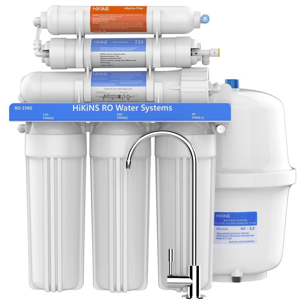 Hikinsuf 6 stage Under Sink Compact Filtration Reverse Osmosis System