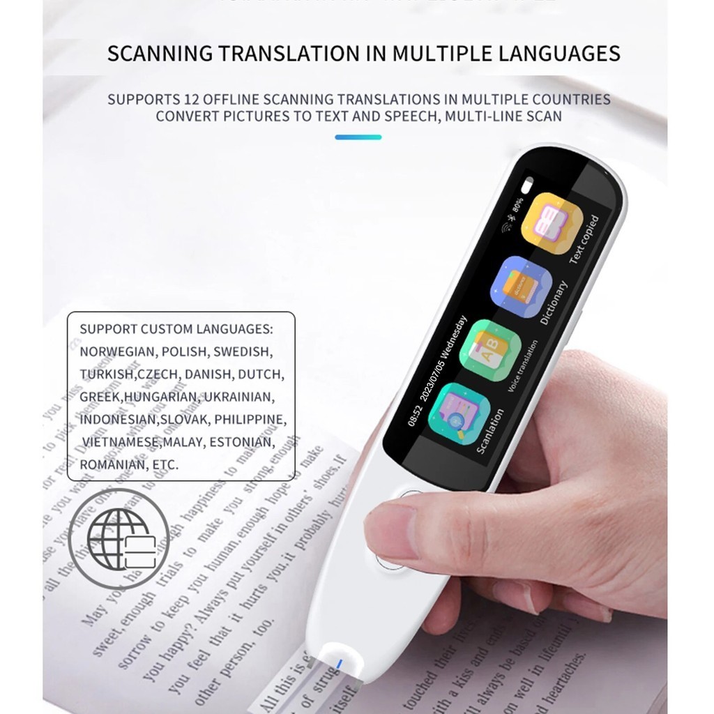 ⚔Smart Voice Translator Online 134 Languages WIFI Scan Translation Pen