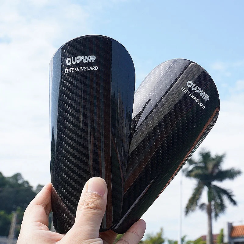 ♞Oupower Elite Carbon Fiber Soccer Shin Guards Super Light Breathable