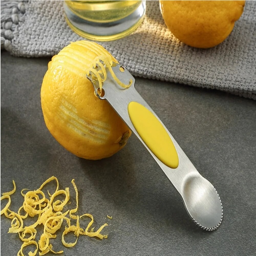 ⋚3in1 Lemon Zester New Blade Stainless Steel Citrus Zester Garlic