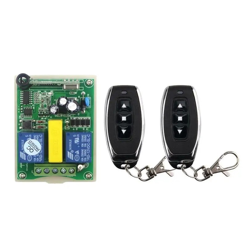 AC 220 V 2 CH RF Wireless Remote Control switch tubular motor Shutter ...