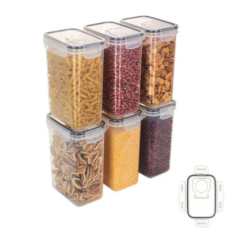 Storage Storage Sealed Transparent Rice Container Grain Food Organizer ...