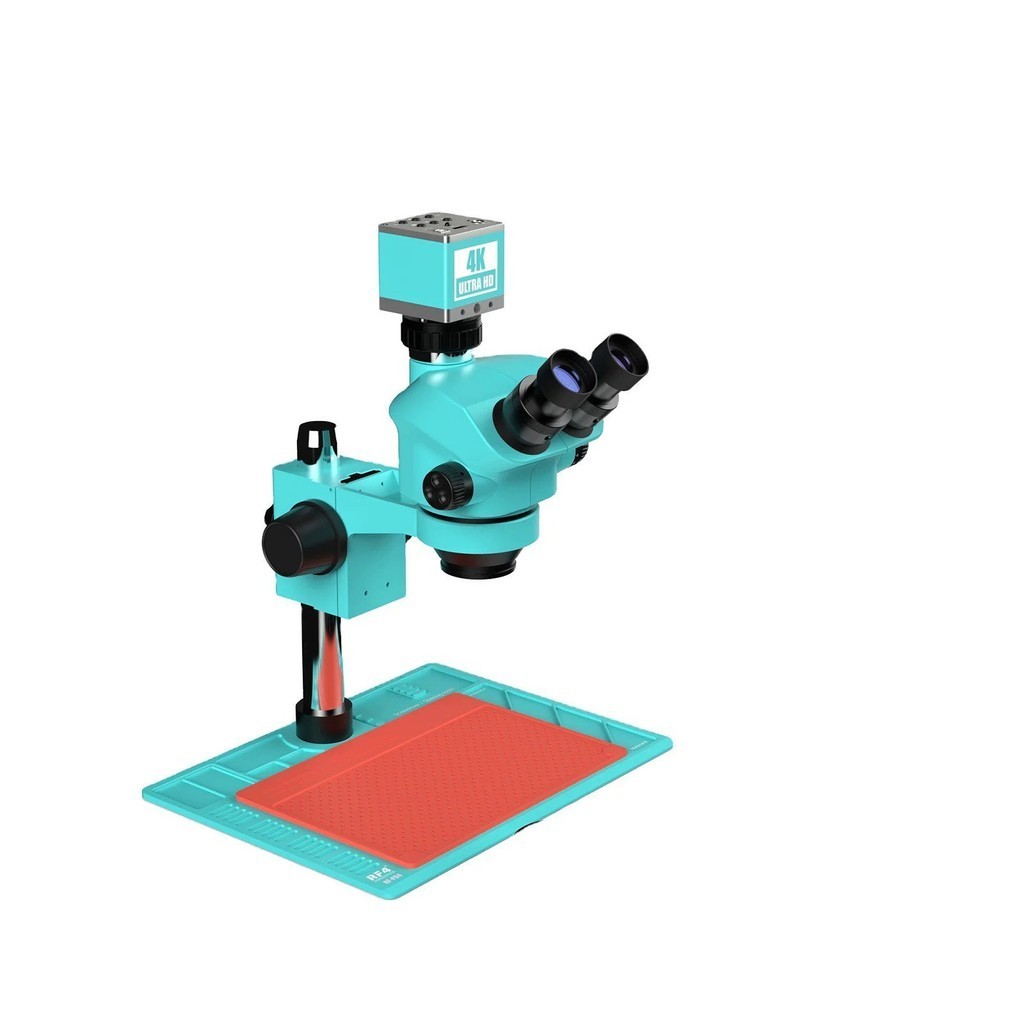 SKIJ RF4 RF6565-PO4-4K 6.5-65X 4K Trinocular Microscope with Zoom Lens ...