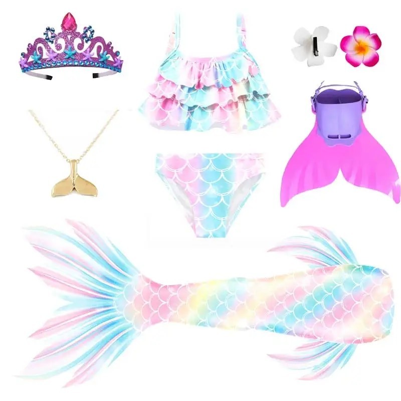 2024.seckill.COD Mermaid Little Princess Costume Bikini The Ariel ...