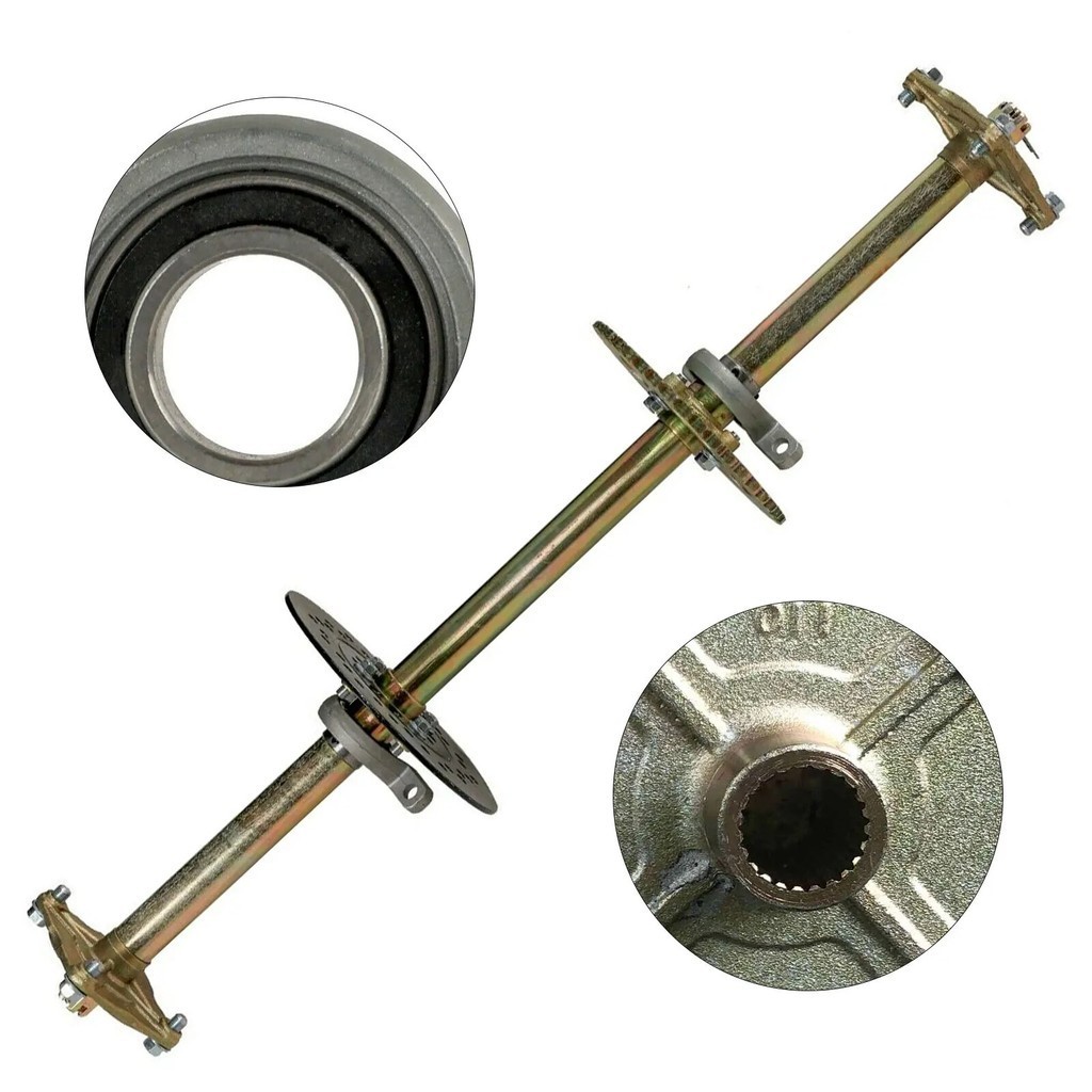 32” Go Kart Rear Axle Kit Live Axle Buggy Kit Complete Wheel Hub for ...