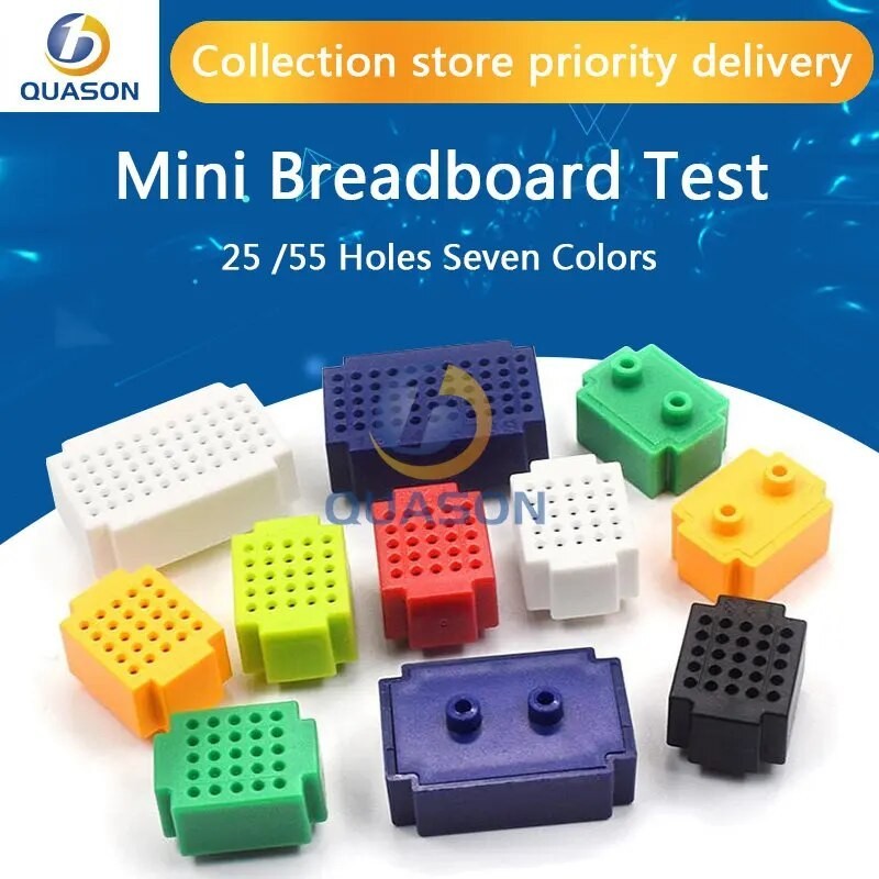 7Pcs/lot 25/55 Tie-point Mini Breadboard Solderless Prototype Test ...