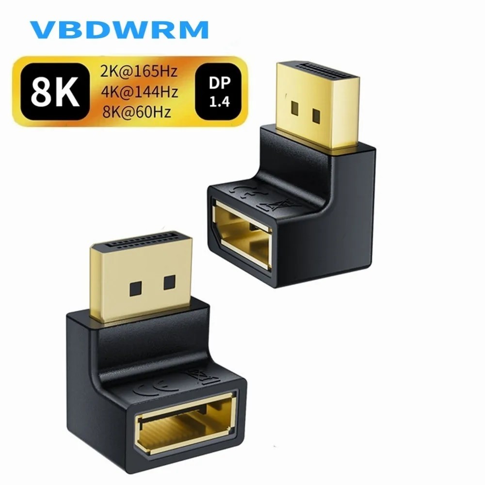 UP down Displayport adapter Right angled DP adapter 4k/60Hz 2K/144Hz ...
