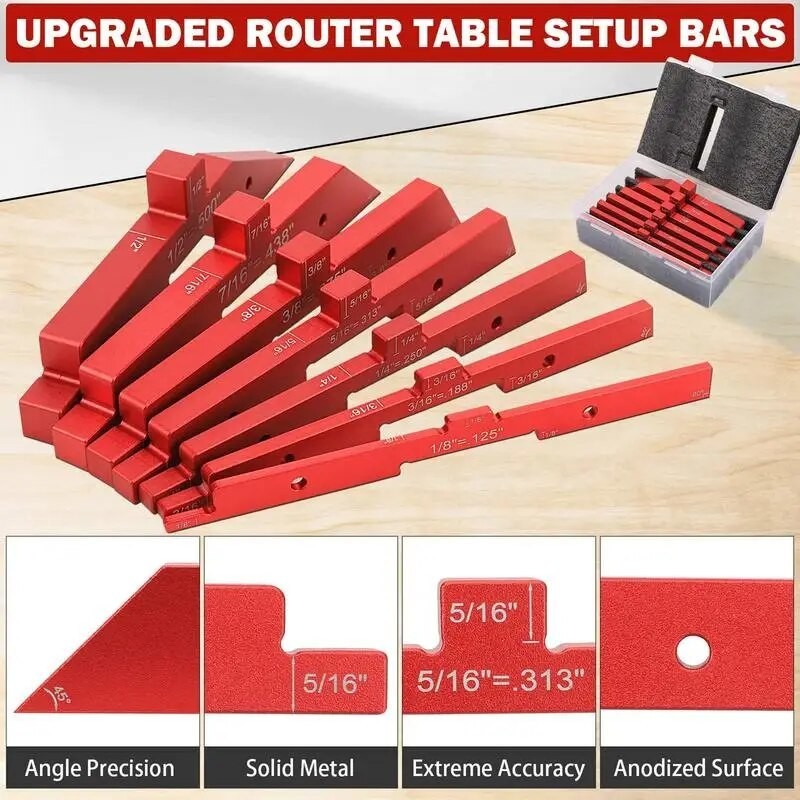05s 7Pc Metric Setup Blocks Height Gauge Set Precision Aluminum Setup
