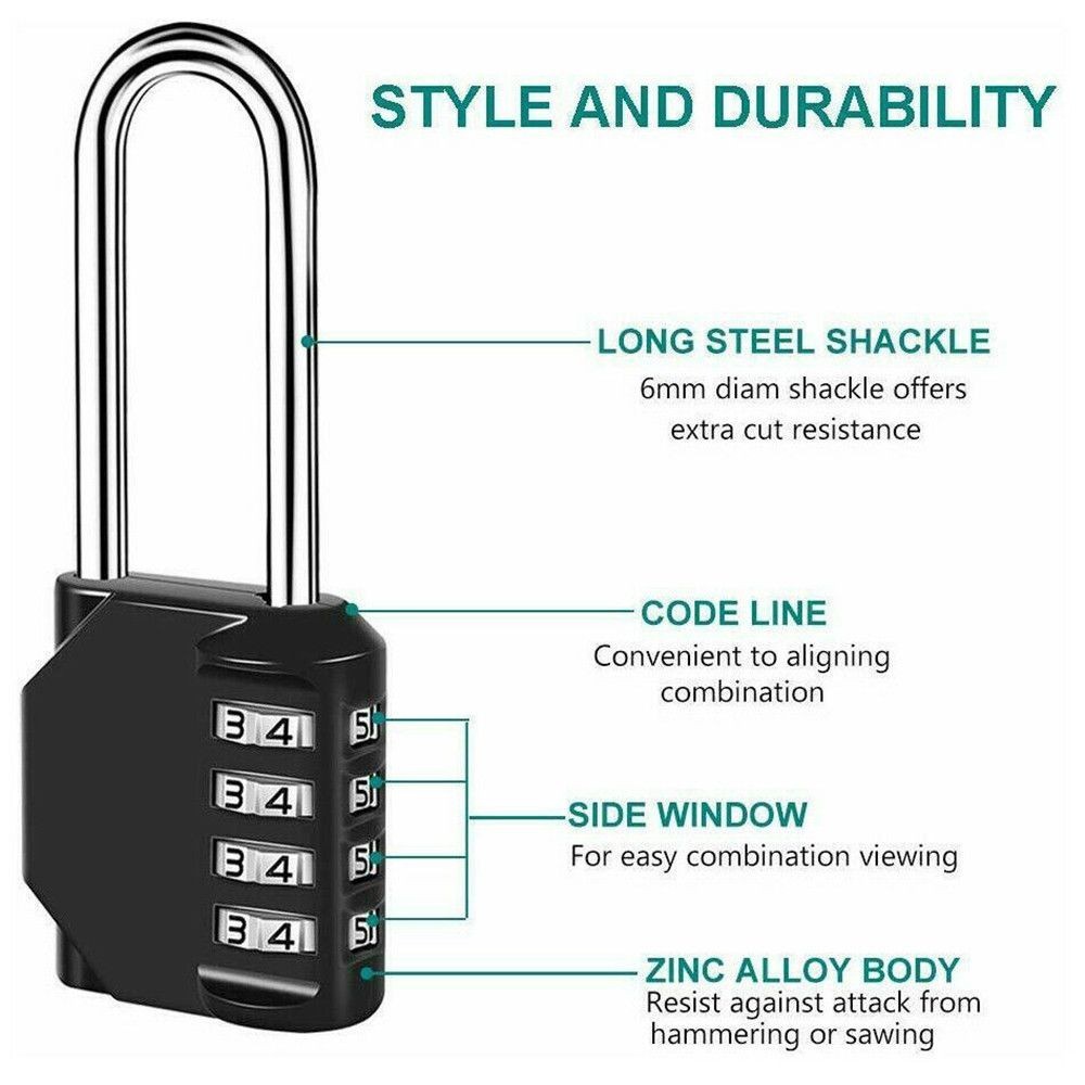 Seckill Long Suitcase Number Stock4 Digit Lock Shackle Waterproof