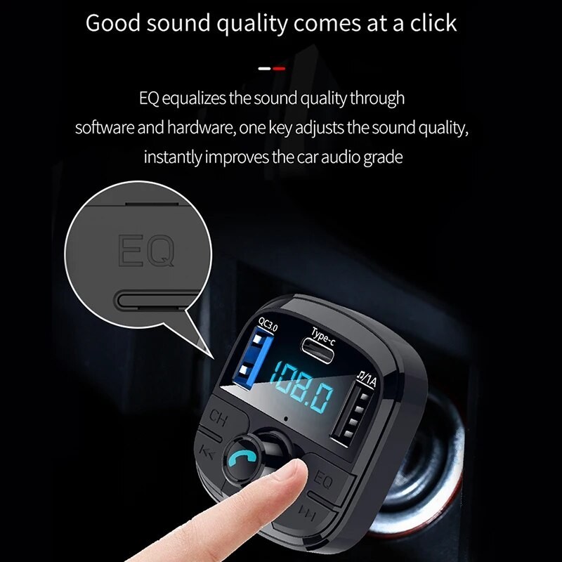 126 Onever Bluetooth 5.0 Fm Transmitter Car Kit MP3 Modulator Car ...