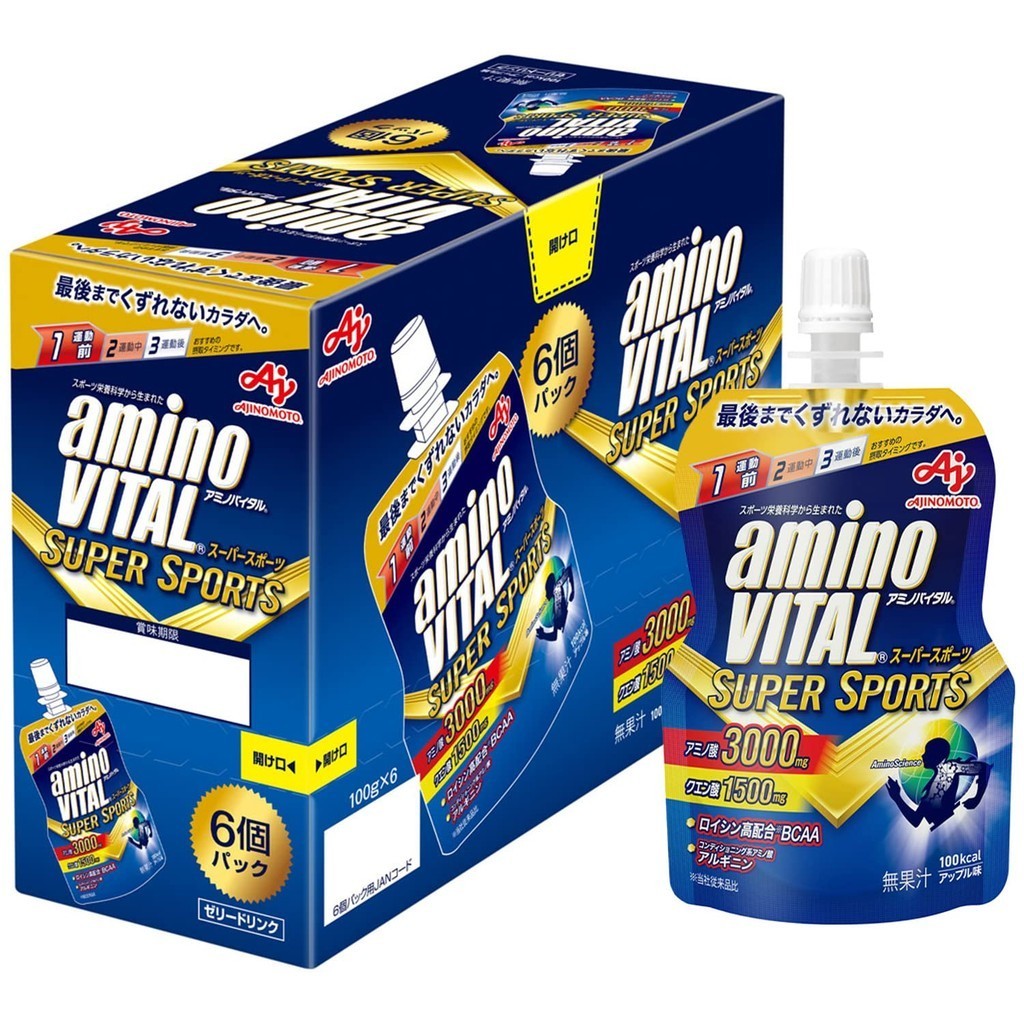 Ajinomoto Amino Vital Jelly Drink SUPERSPORTS Apple Flavor 100g x 6 ...