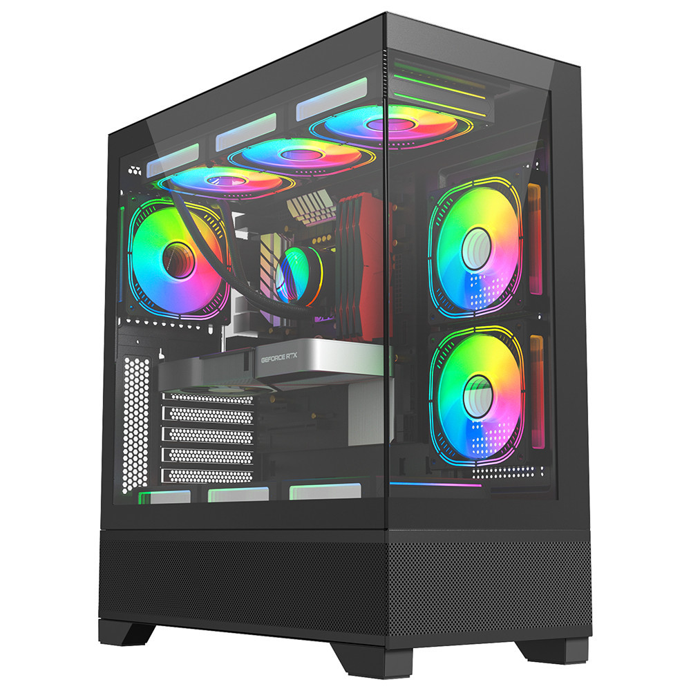 POWERCASE Tempered Glass Pc Caces Vertical cpu Gaming Cases Latest ...