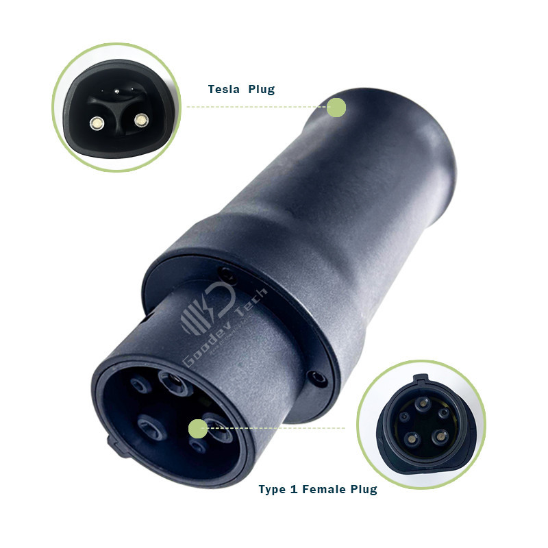 32 48 A 50A 250V NACS Tesla Super Charger To Type 1 J1772 Electric Car