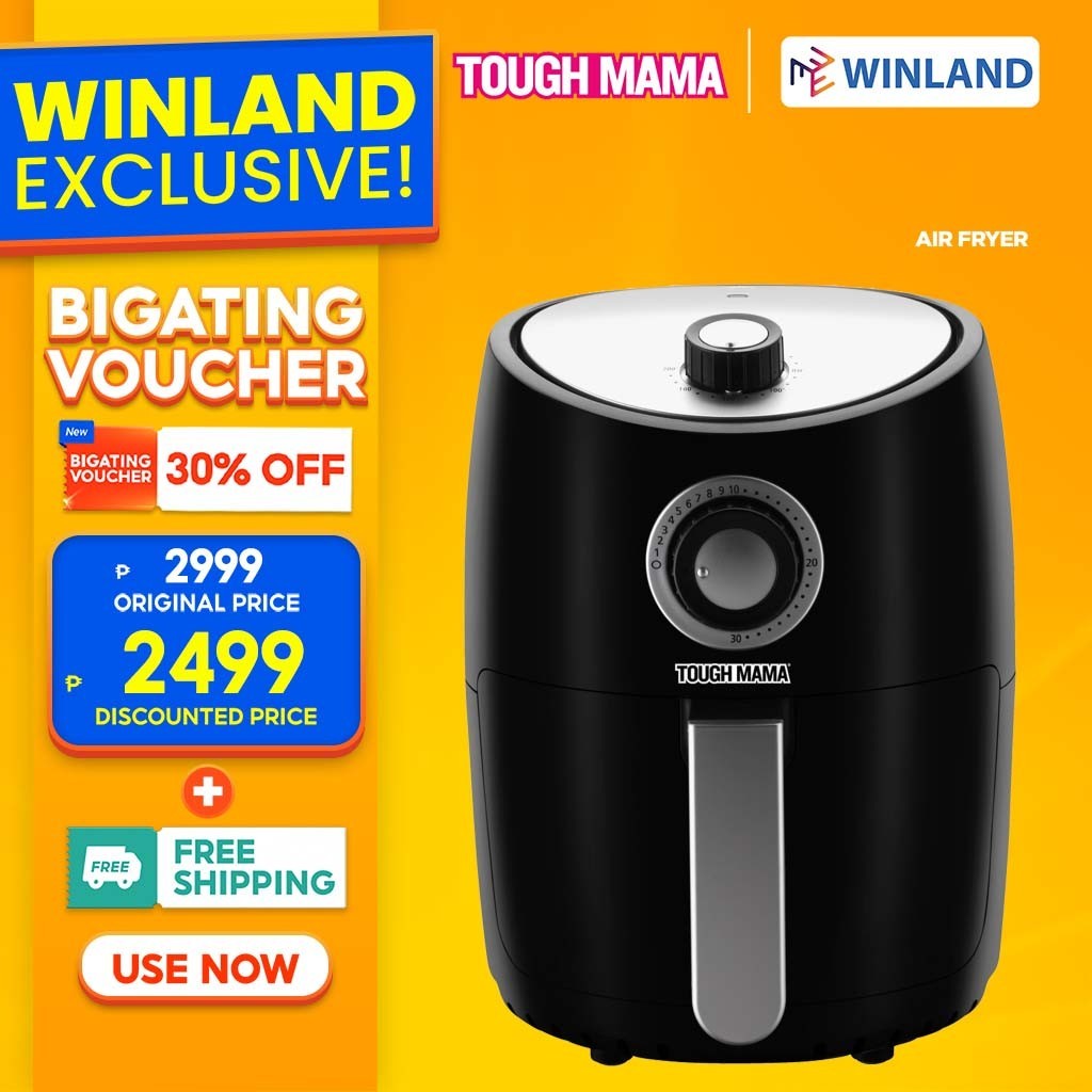 Tough Mama by Winland 3L Rust Free Air Fryer w/ Double Safety Cut Off ...