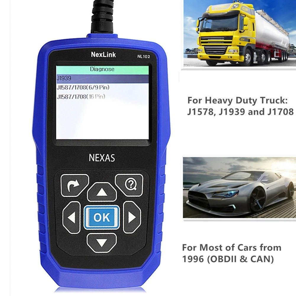 NEXAS NL102 OBD/ EOBD Code Reader Diagnostic Scan Tools For Car Heavy ...