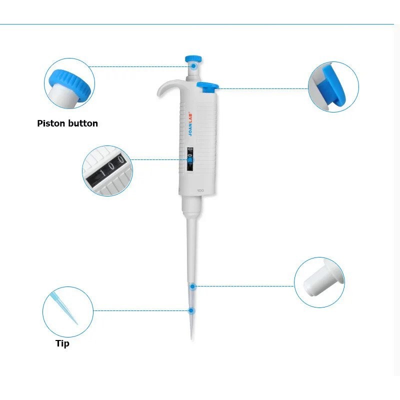JOANLAB lab Completely autoclavable Pipette-MicroPette Single Channel ...
