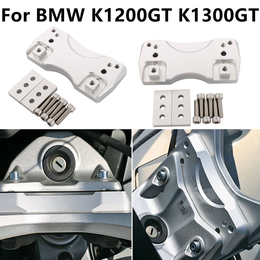 ♥Motorcycle CNC Handle bar Clamp Handlebar Riser Adapter For BMW