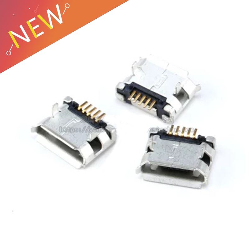 20pcs/lot 5 Pin SMT Socket Connector Micro USB Type B Female Placement ...