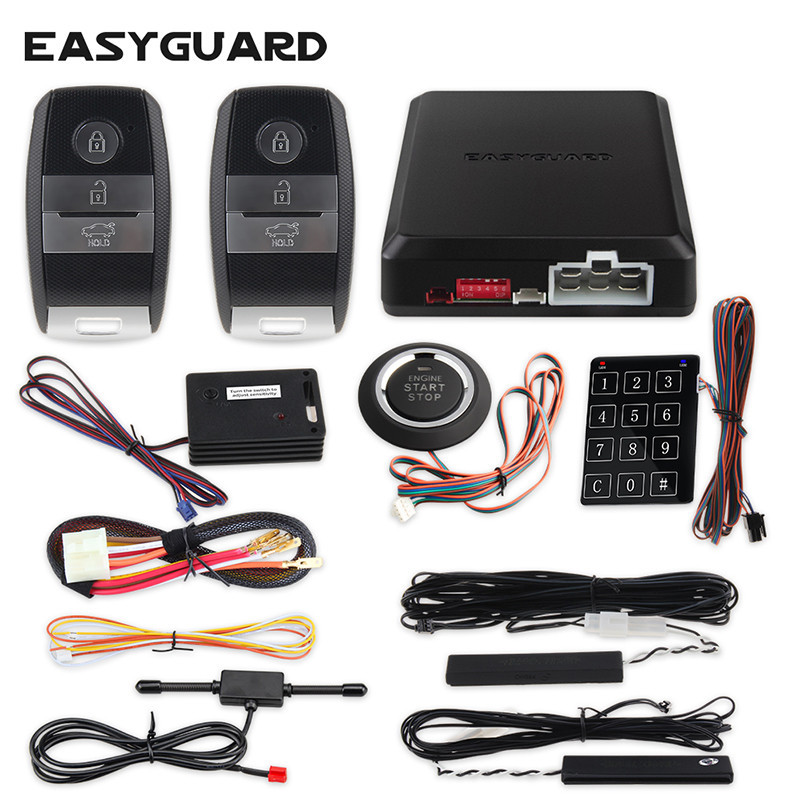 Easyguard Smart Key Keyless Go Car Alarm System Remote Engine Start ...