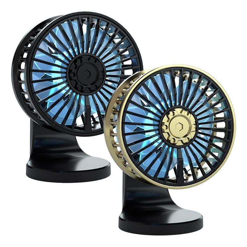 ๑360 rotate Auto Cooling Fan LED Gradient Lights Mute Twin Engine ...