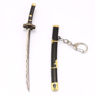 One Piece Katana Pendant Keychain Anime Zoro Sword Weapon Pendant 