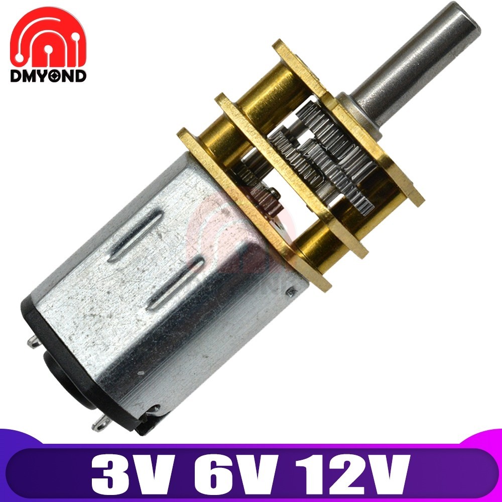 G12 N20 Dc Motor N20 Mini Metal Gear Motor 3-12V DC 15-4000RPM 11 thumbnail image