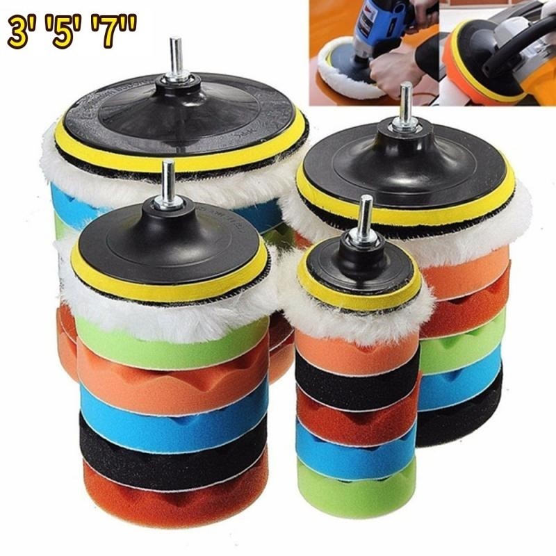 3/5/7inch CarPolishing Disc 8Pcs/Set Self-Adhesive Buffing Waxing ...