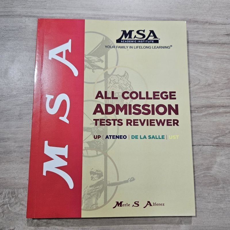 MSA All College ADMISSION Test Reviewer By:Merle S.Alferez | Shopee ...