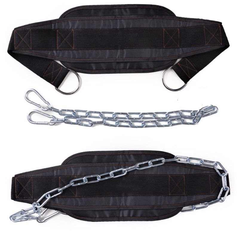 Thicker Metal Chain Weight Lifting Dip Belt Pull-up Gym Equipment ...