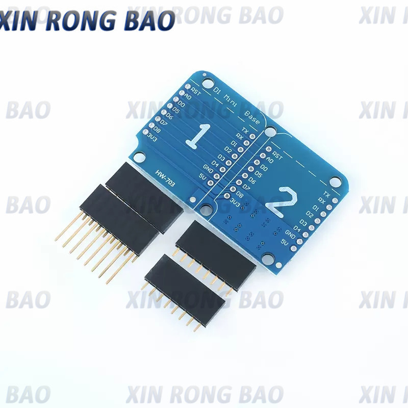 ☆Double Socket Dual Base Shield for Wemos D1 Mini NodeMCU ESP8266 Diy ...