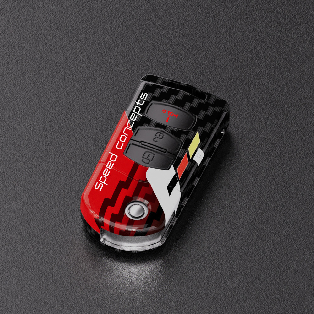ABS Carbon Fiber Car Key Case For Mazda Demio 2 3 5 6 M3 M5 M6 RX-8 MX5 ...