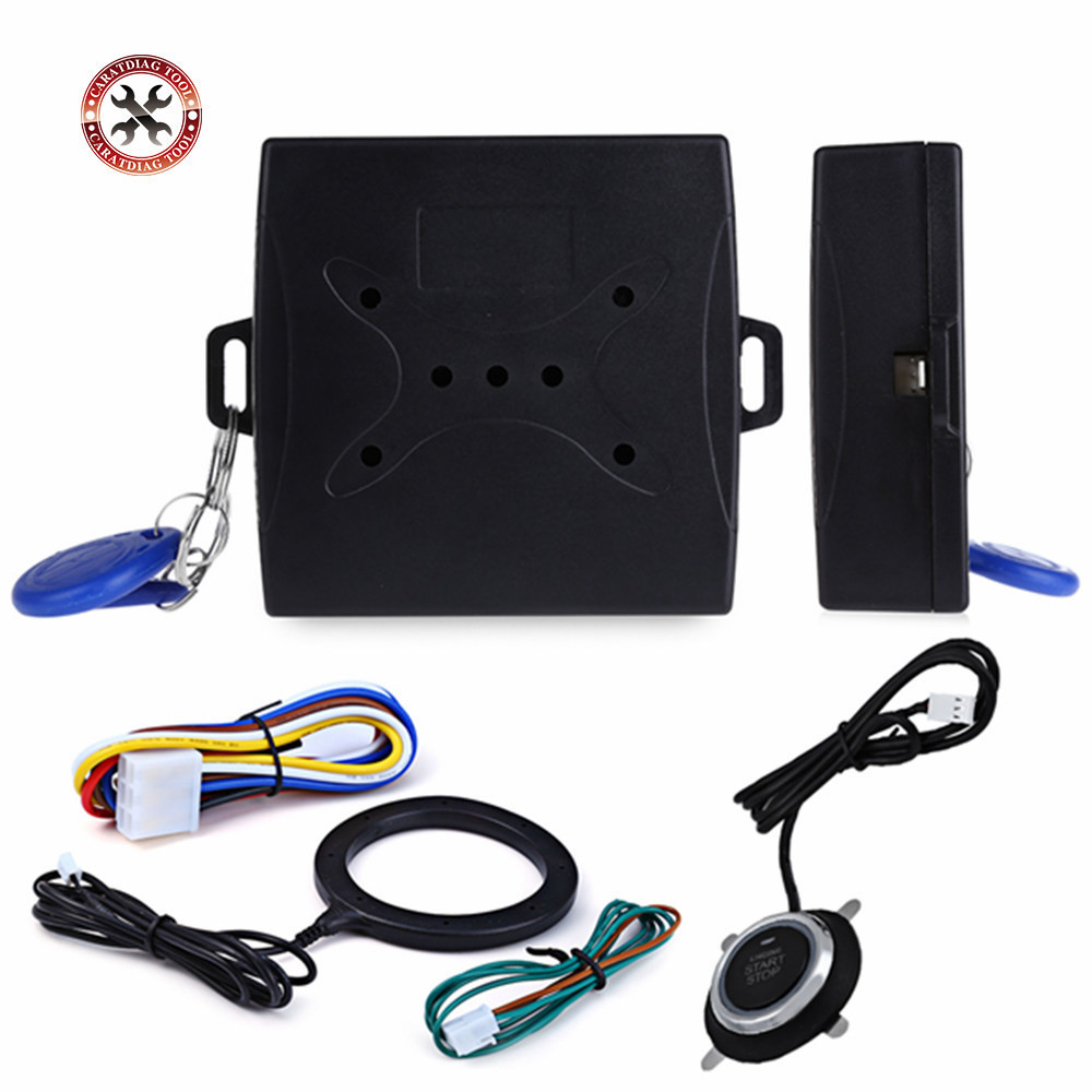 ♥Car Alarm Engine Push Button Starline Start Stop RFID Lock Ignition ...
