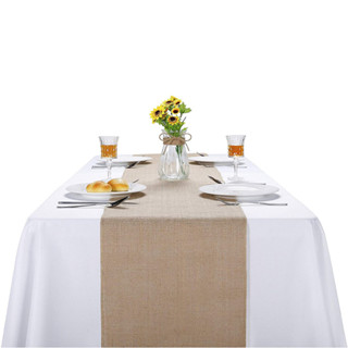 【burlap Table Runner For Farmhouse Style Dining Room Rustic Home Decor 