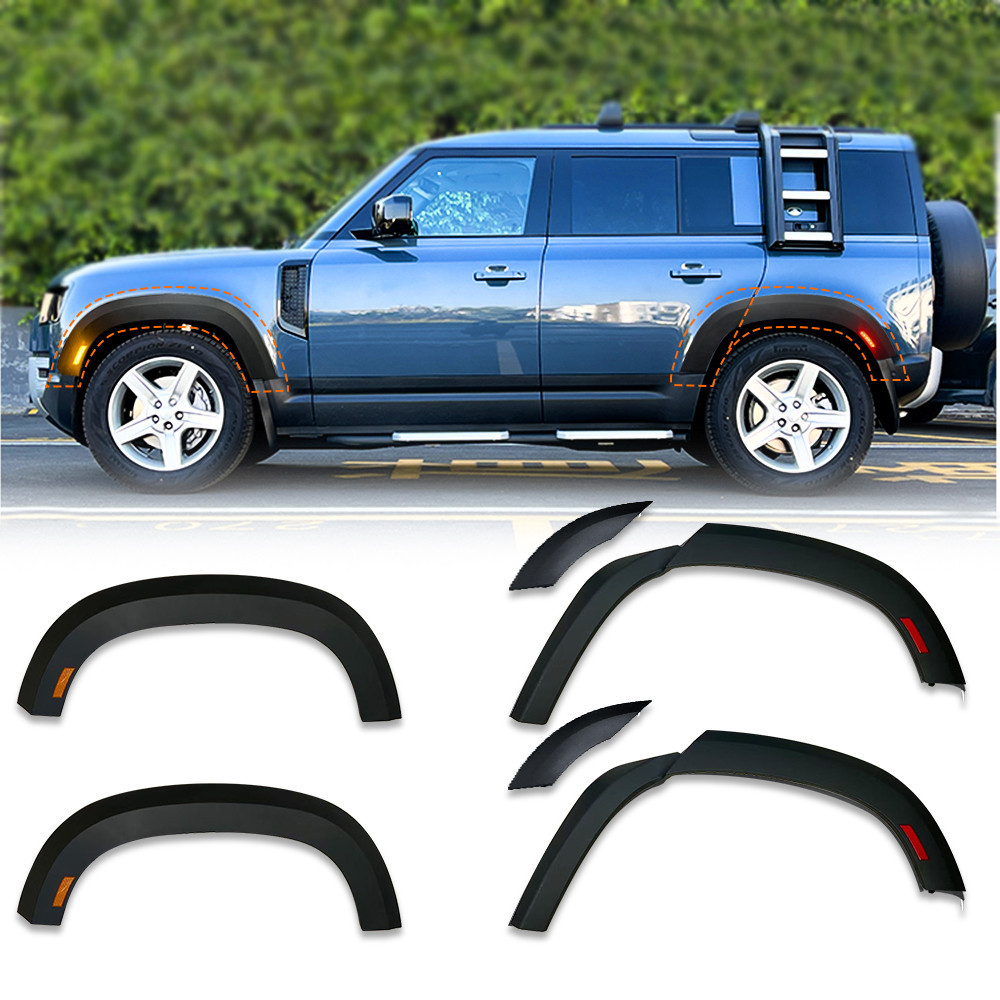 Black Car Front Rear Wheel Fender Arch Fender Flares For Land Rover ...