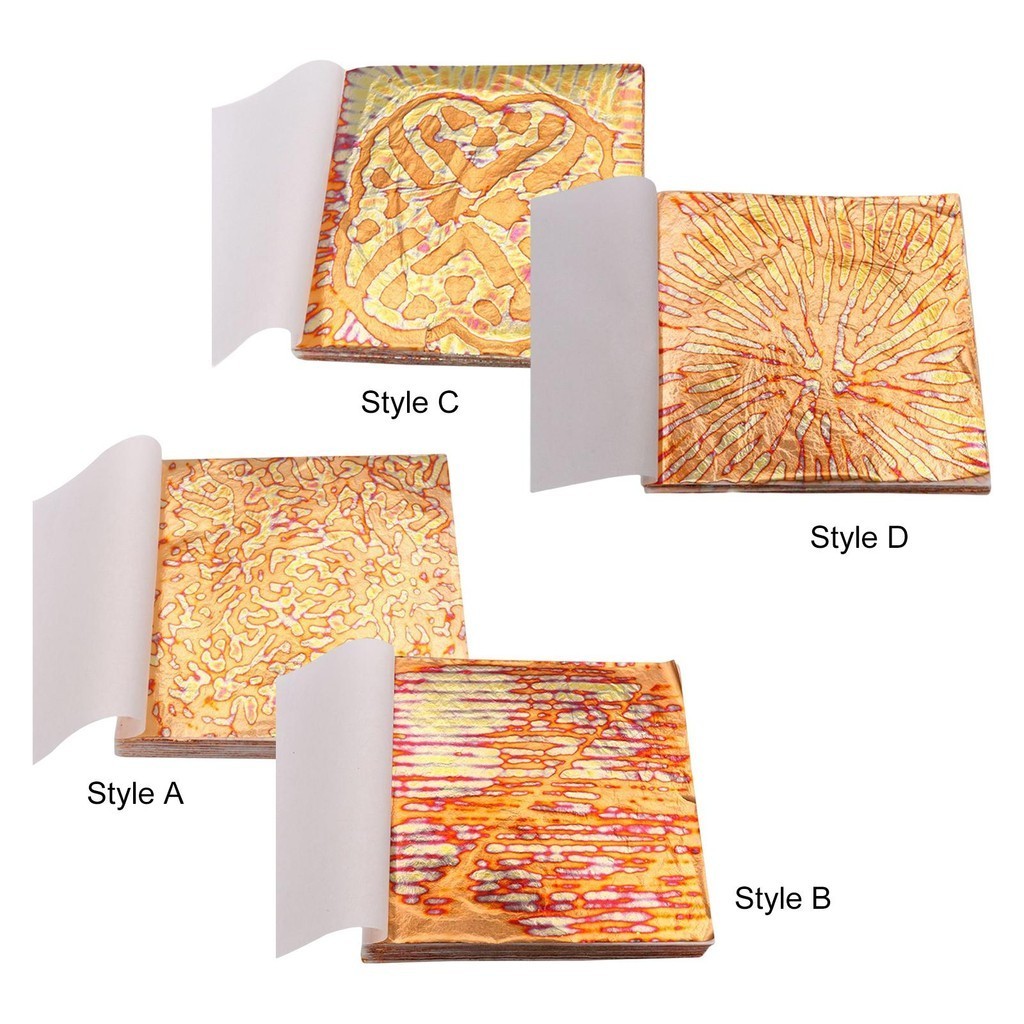 Imitation Gold Foil Papers with Patterns Decor Multipurpose Practical ...