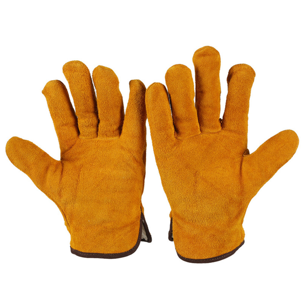 ┲Outdoor Work Garden Cleaning Gloves Cowhide Gloves Labor Insurance