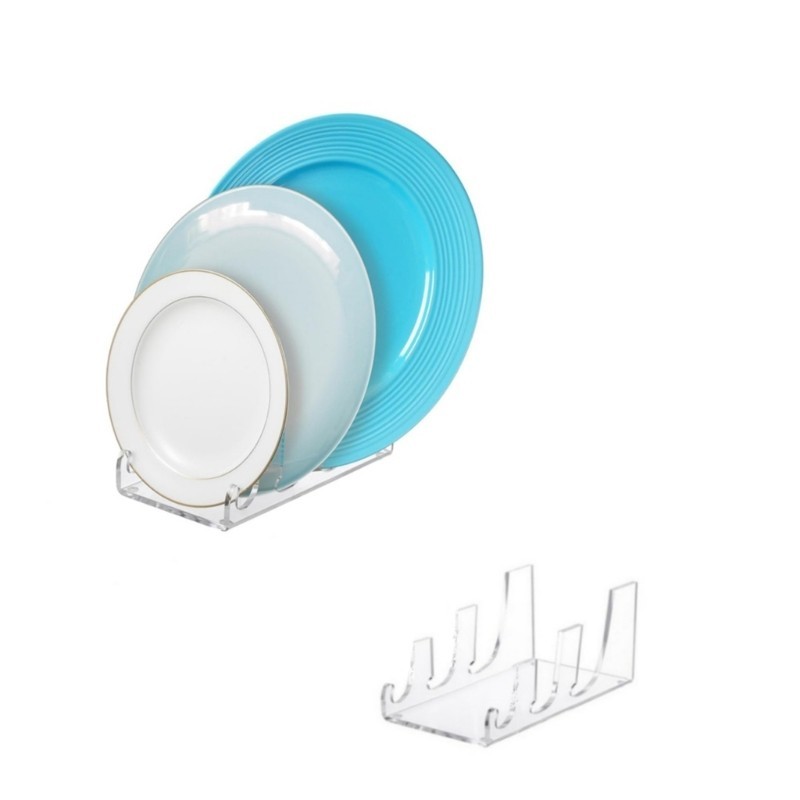 Acrylic Display Rack Transparent Setting Plates Rack Multilayer ...
